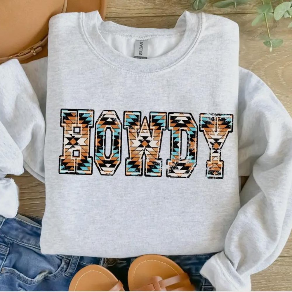 Aztec Howdy Pullover Sweatshirt